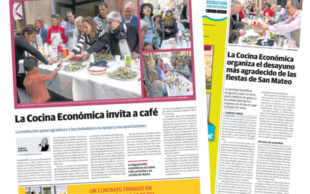 El 121 aniversario de Cocina Económica en La Rioja y El Correo